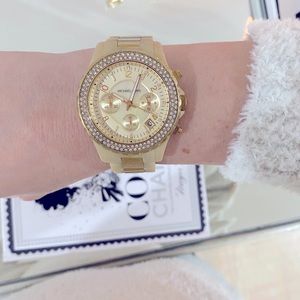 Michael Kors Gold and Cream Tortoise Shell Watch